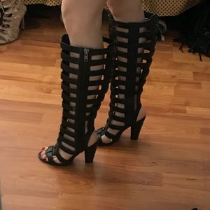 Strappy boots